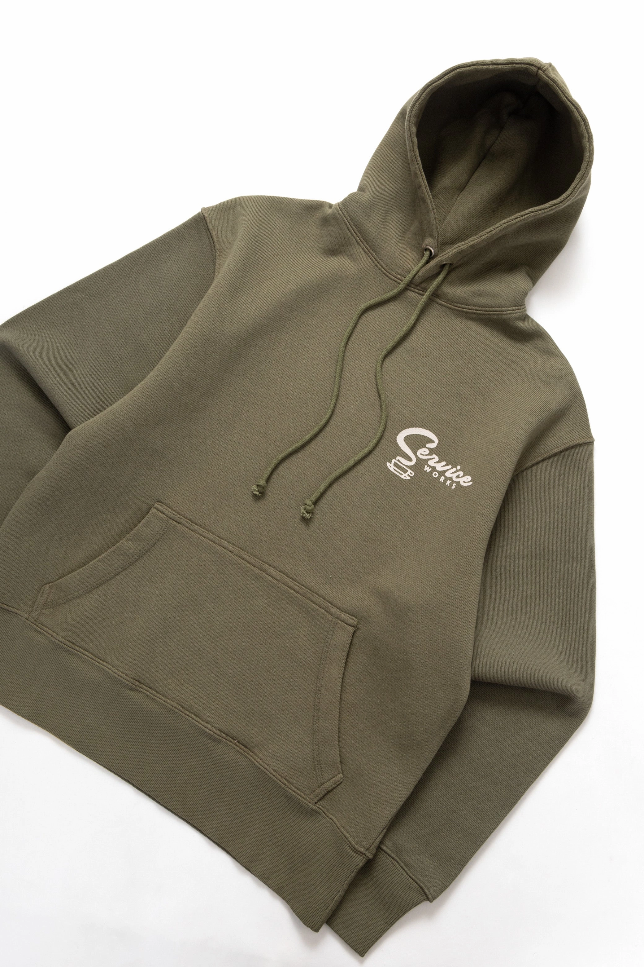 Service Works - Espresso Hoodie - Olive Layered Look Warm and Fashionable