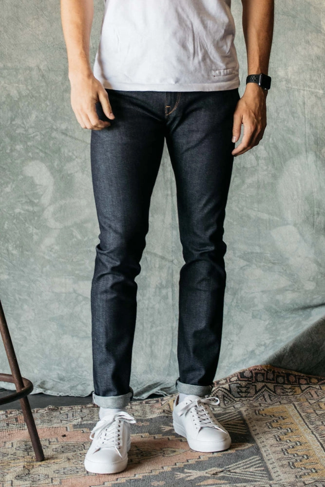 Neat And Easy Neutral Daily Wear The Needle Skinny - Indigo Raw 10.5oz Selvedge