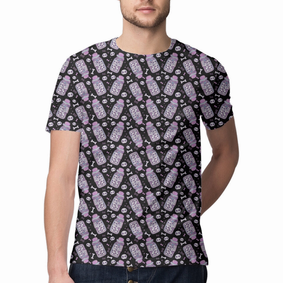 Reinforced Shoulder Stitching Creepy Skulls And Bones