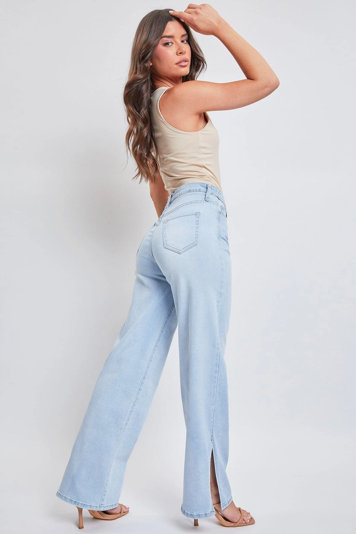 Women??s Dream 90s Straight Leg Slit Jeans Spring Mood Outdoor Enthusiast Formal Perfect Waistband