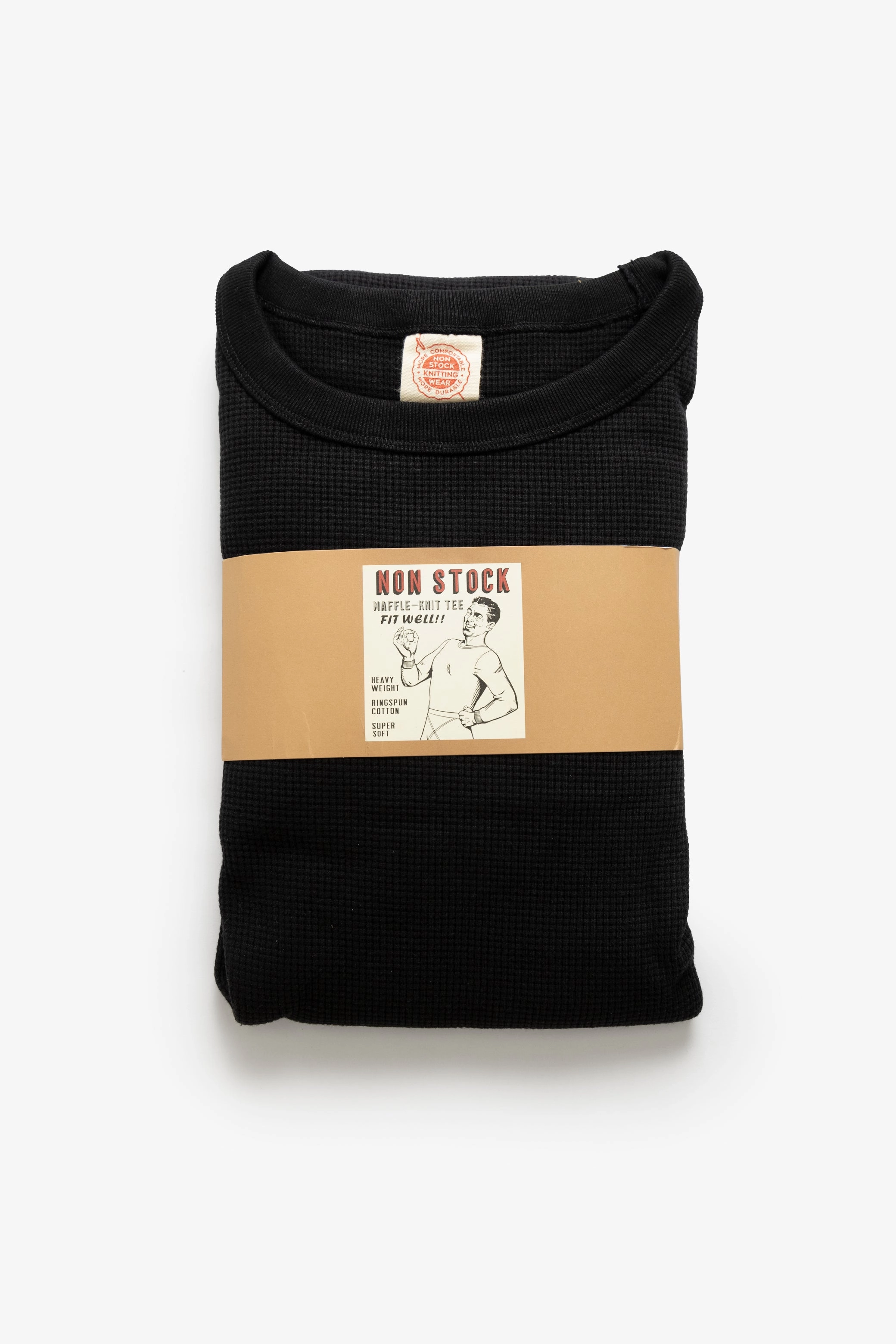 Easygoing Design MoistureWickingFabric Non Stock MFG - Thermal Waffle Long Sleeve - Black