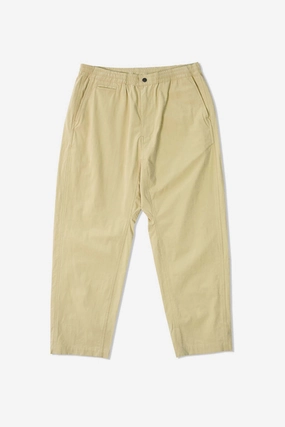 Outstanding & Co. - Shirred Waist Pants - Beige Comfy Waistband