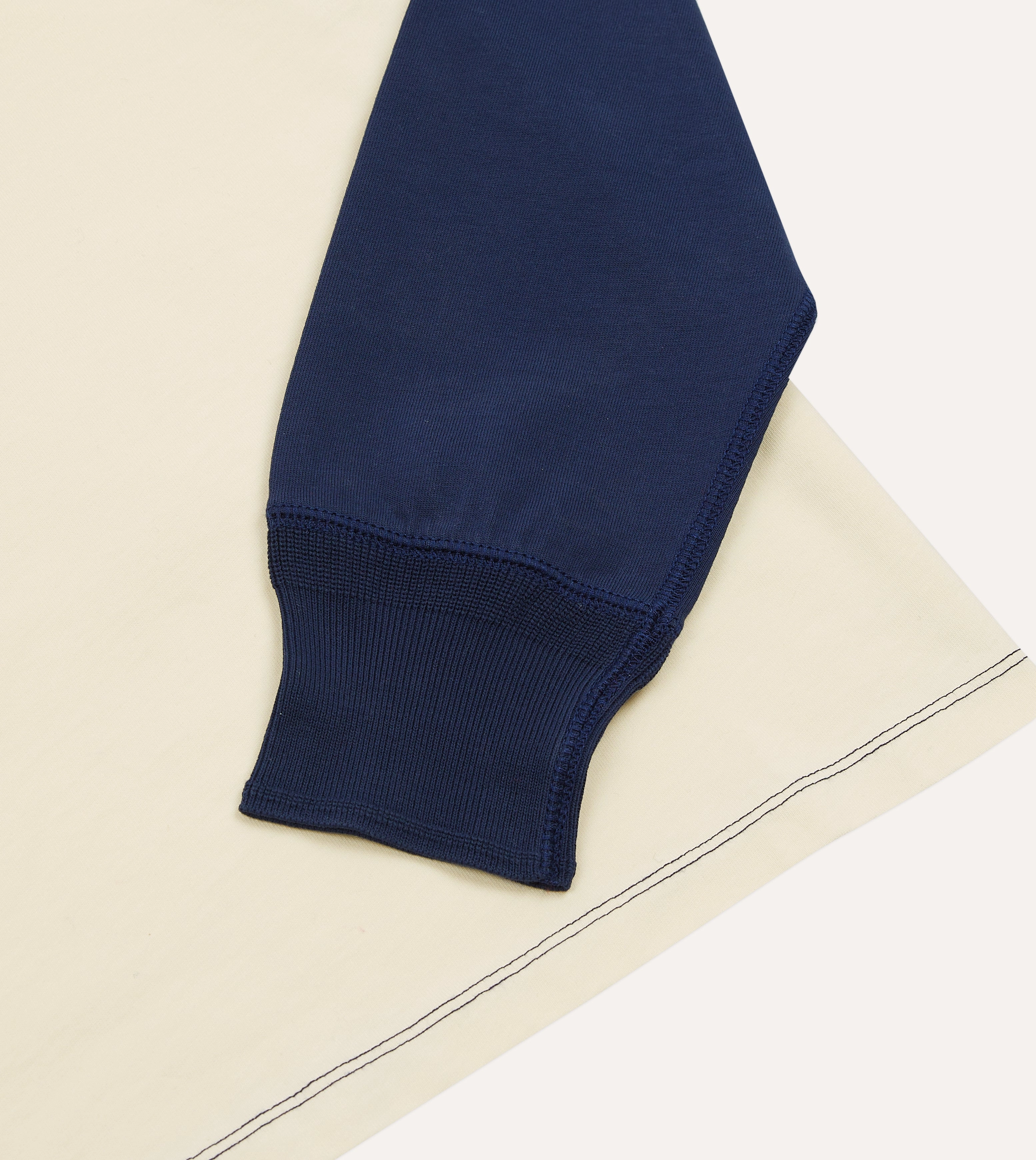 Midweight Knit Odor Resistant Treatment Ecru and Navy Raglan Sleeve Hiking T-Shirt