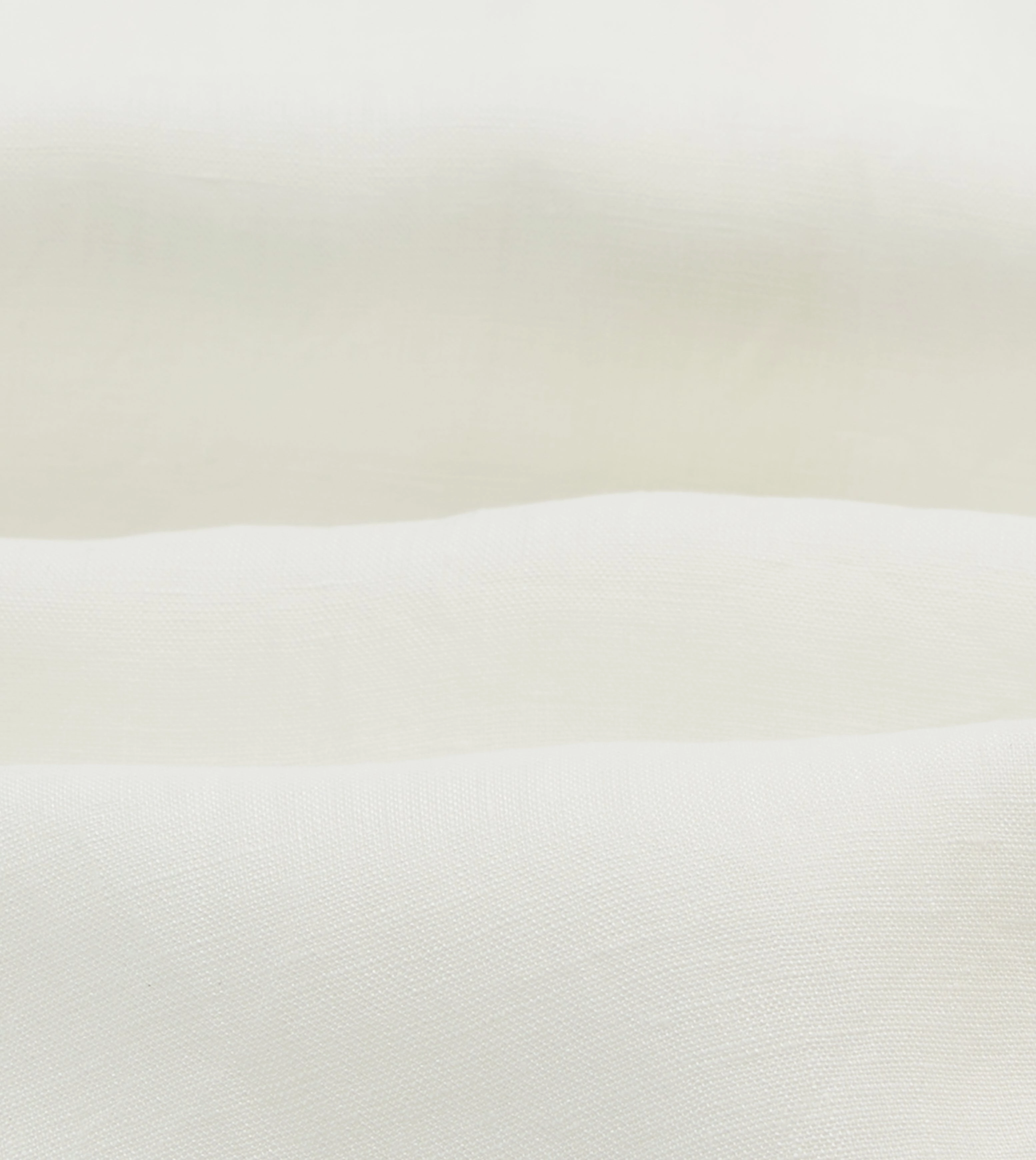 Clean Edge Trim Printed Pattern Ecru Linen Long Point Collar Shirt