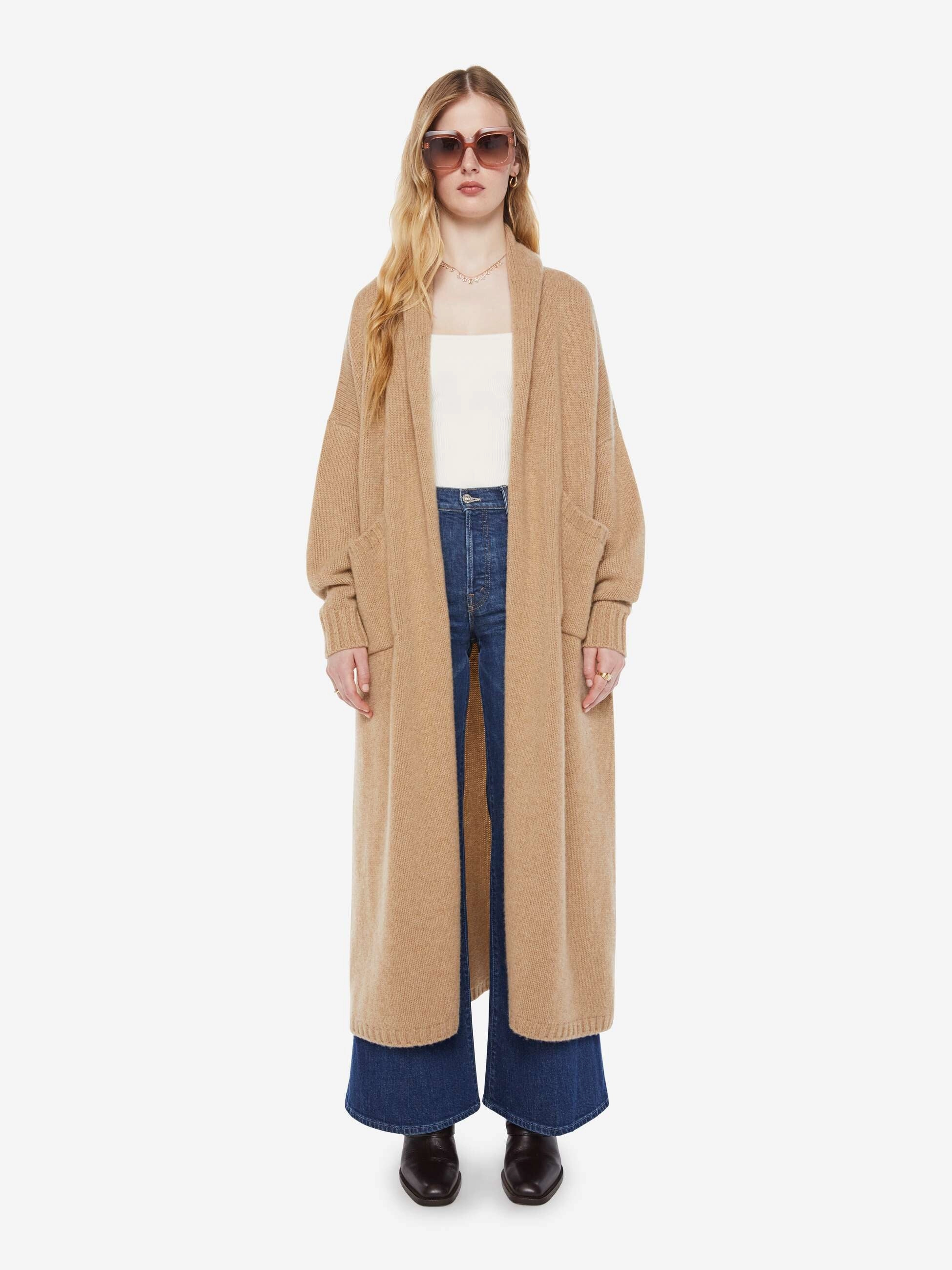 SABLYN Sullivan Belted Shawl Duster - Camel Fire Retardant Treated Fabric