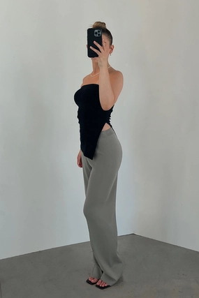 WrinkleResistantMaterial ELASTIC WAIST KNIT PANT