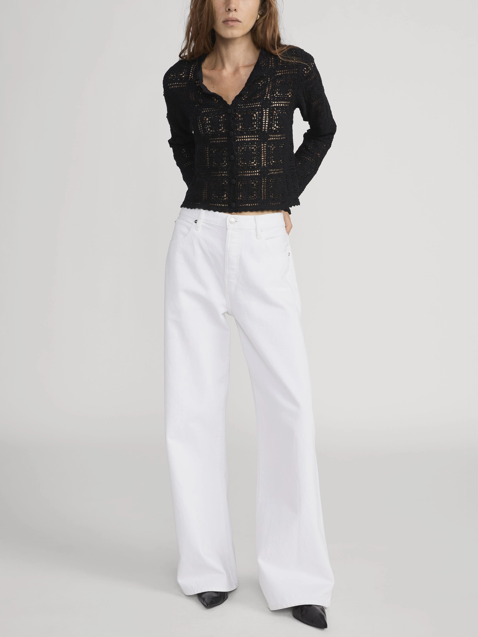 Effortless Wear The Crochet Cardi -- Black