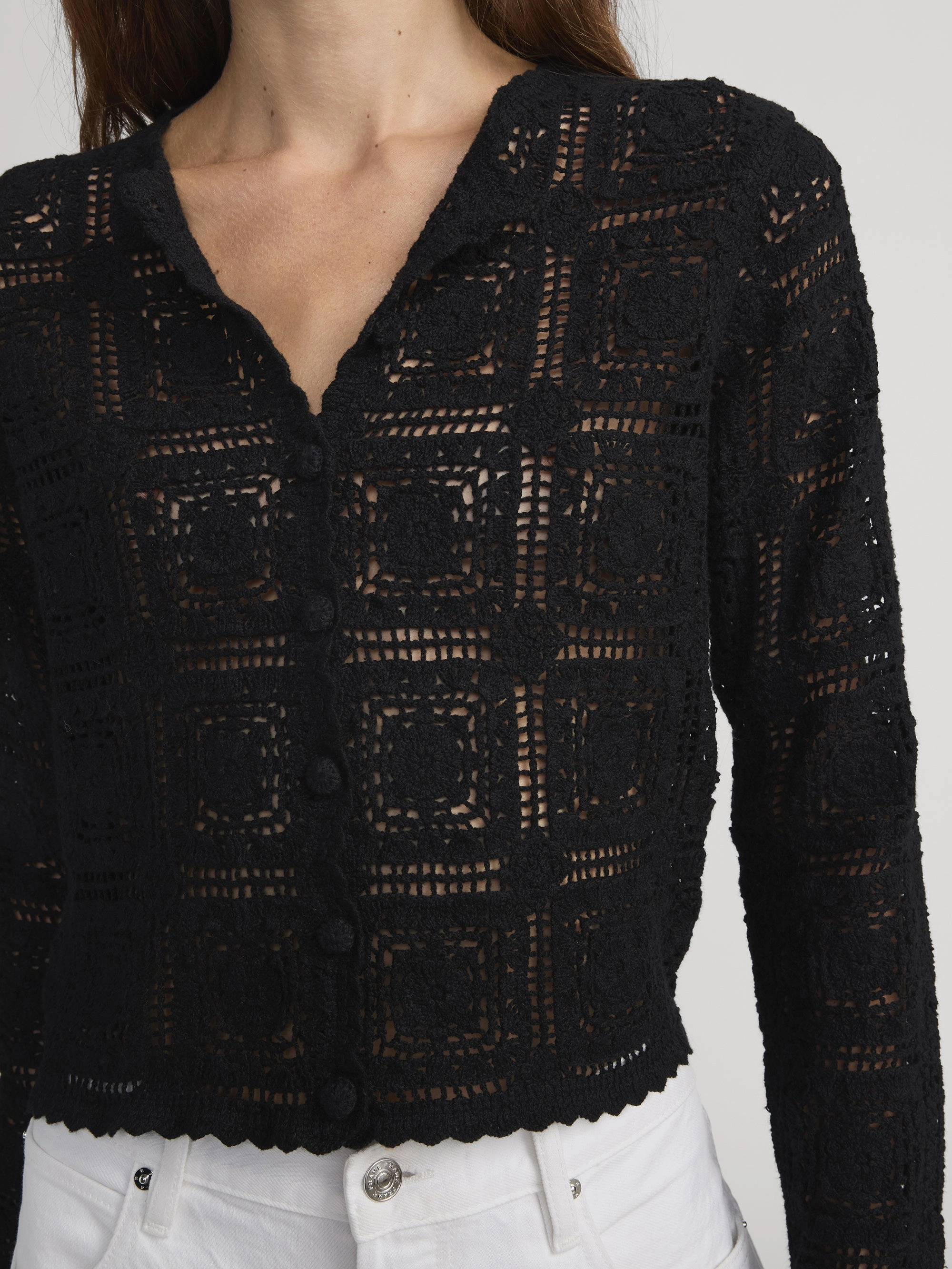 The Crochet Cardi -- Black Ultimate Layer