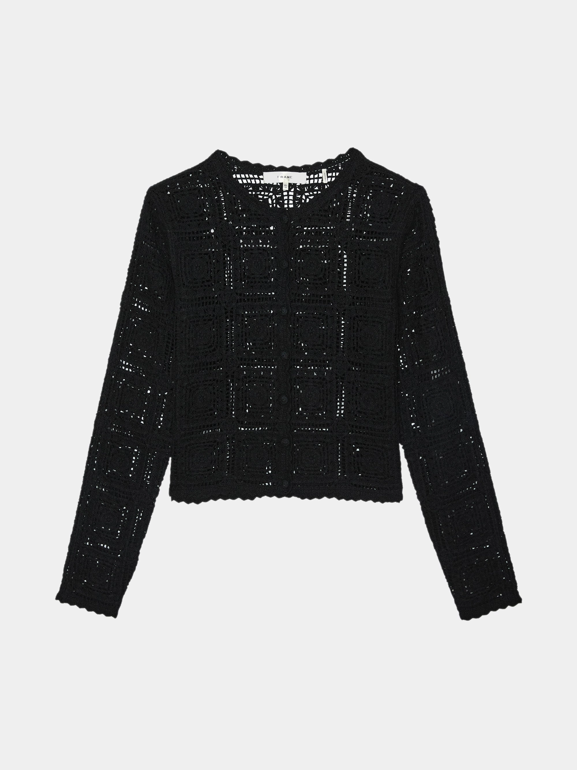 Effortless Comfort Fit The Crochet Cardi -- Black
