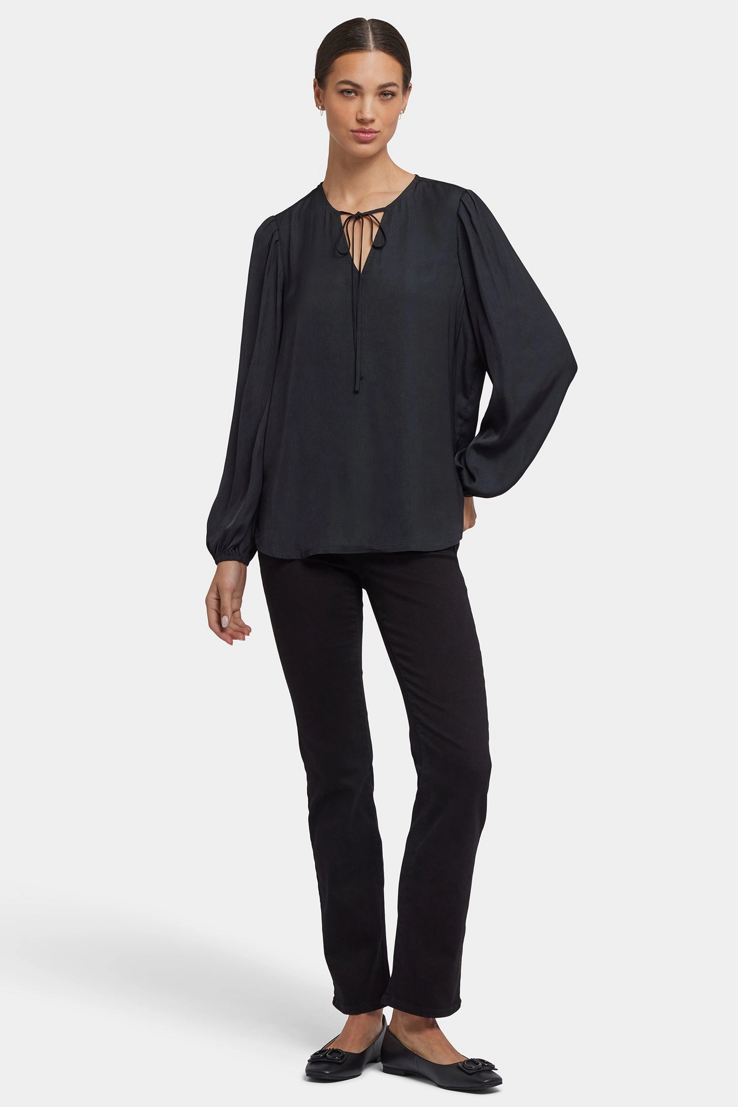 Earthy Hue Elsie Blouse - Black