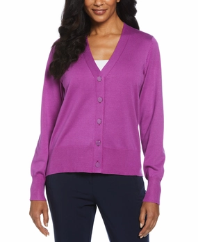 Flatlock stitching Comfy Warmth Enamel Button Cardigan Sweater