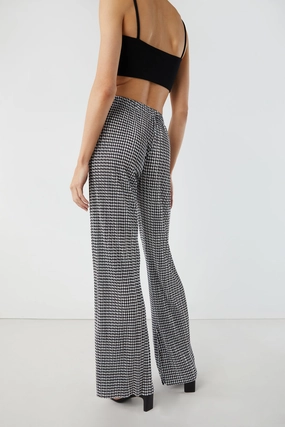 FlexFoamPadding Soft Performance HOUNDSTOOTH PLEATED PANT