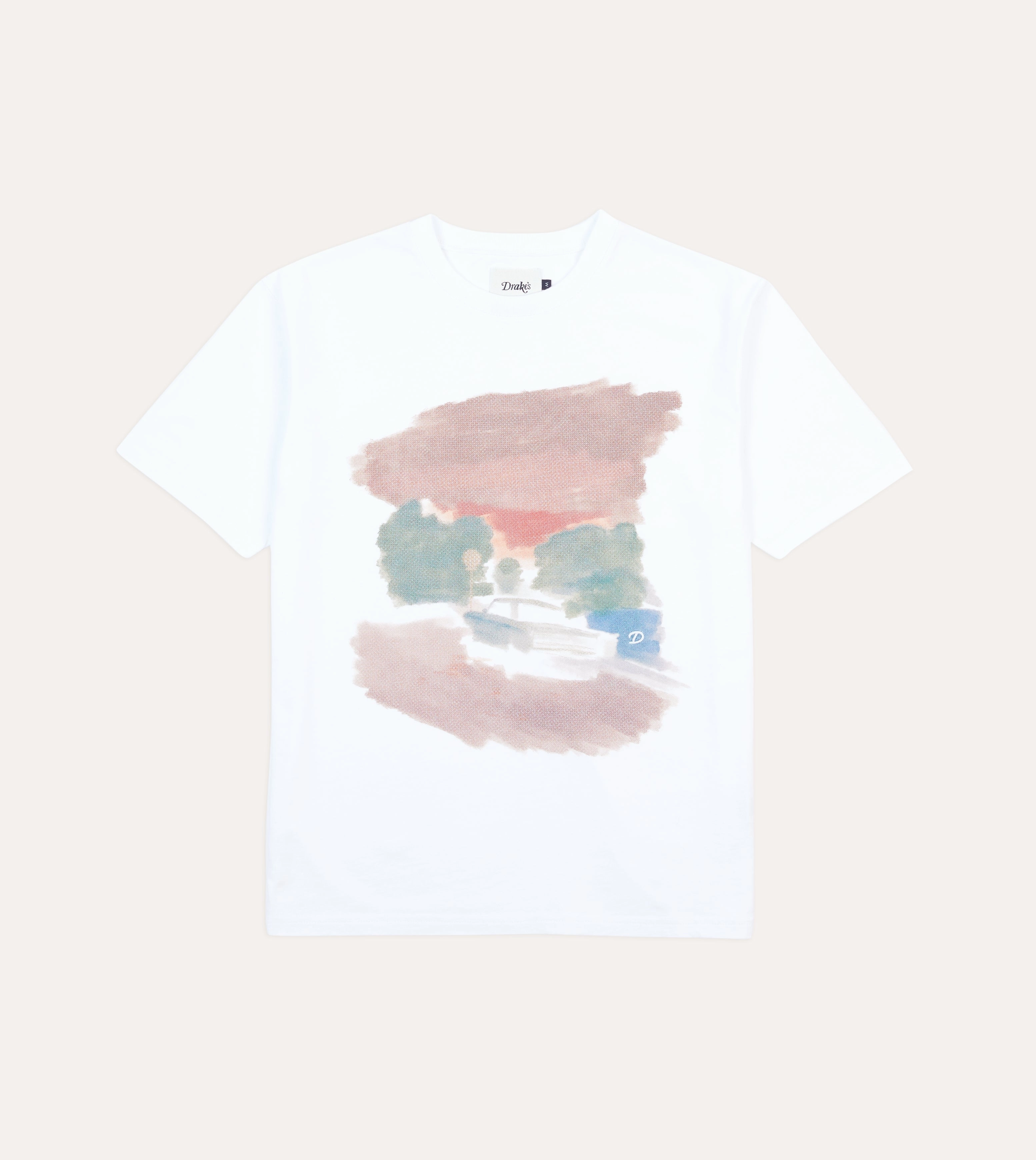 White Street Print Short-Sleeve Hiking T-Shirt Fashionable Layer