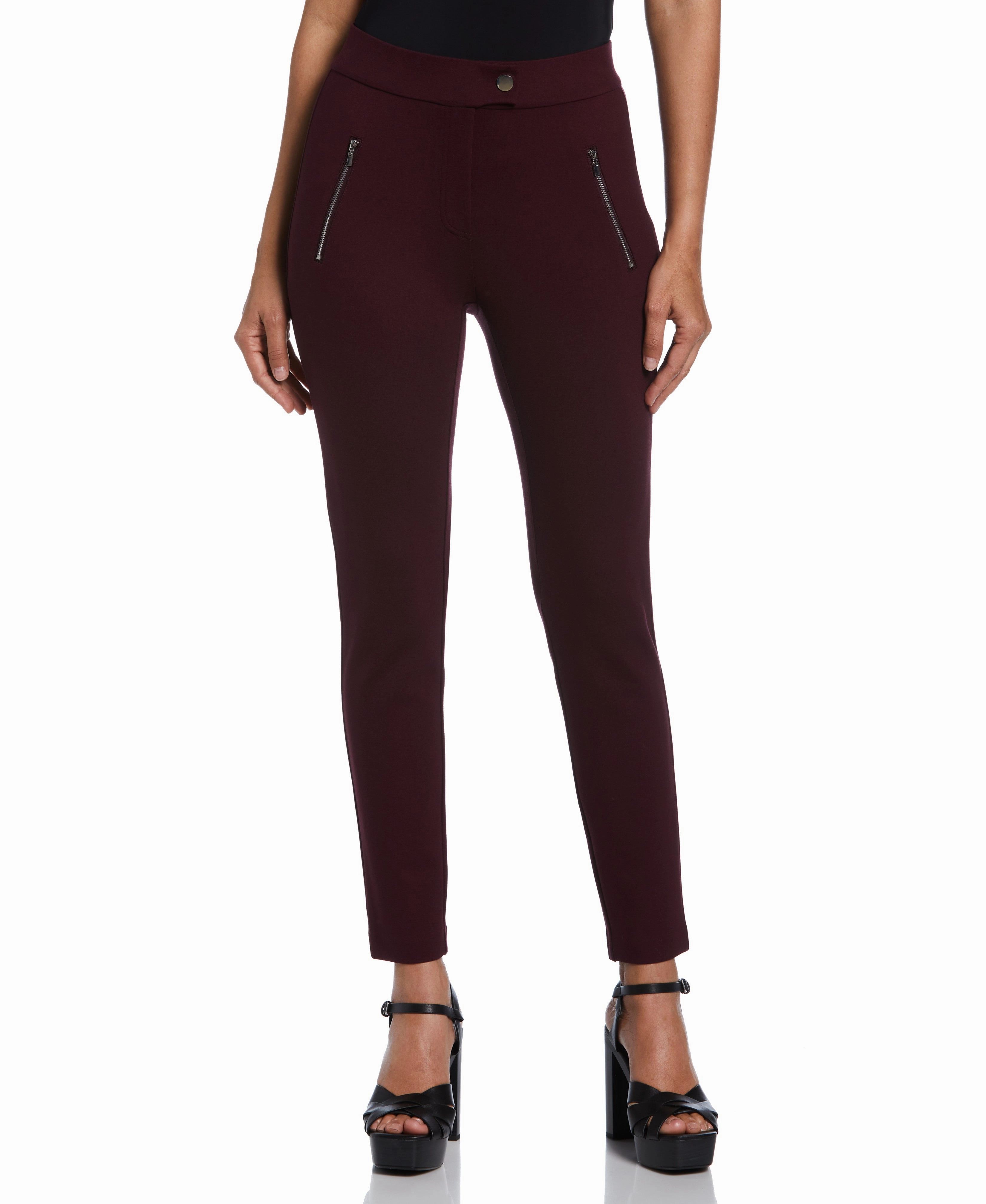 Performance Flex Classic Fit Pull-On Ankle Pant with Zipper Detail