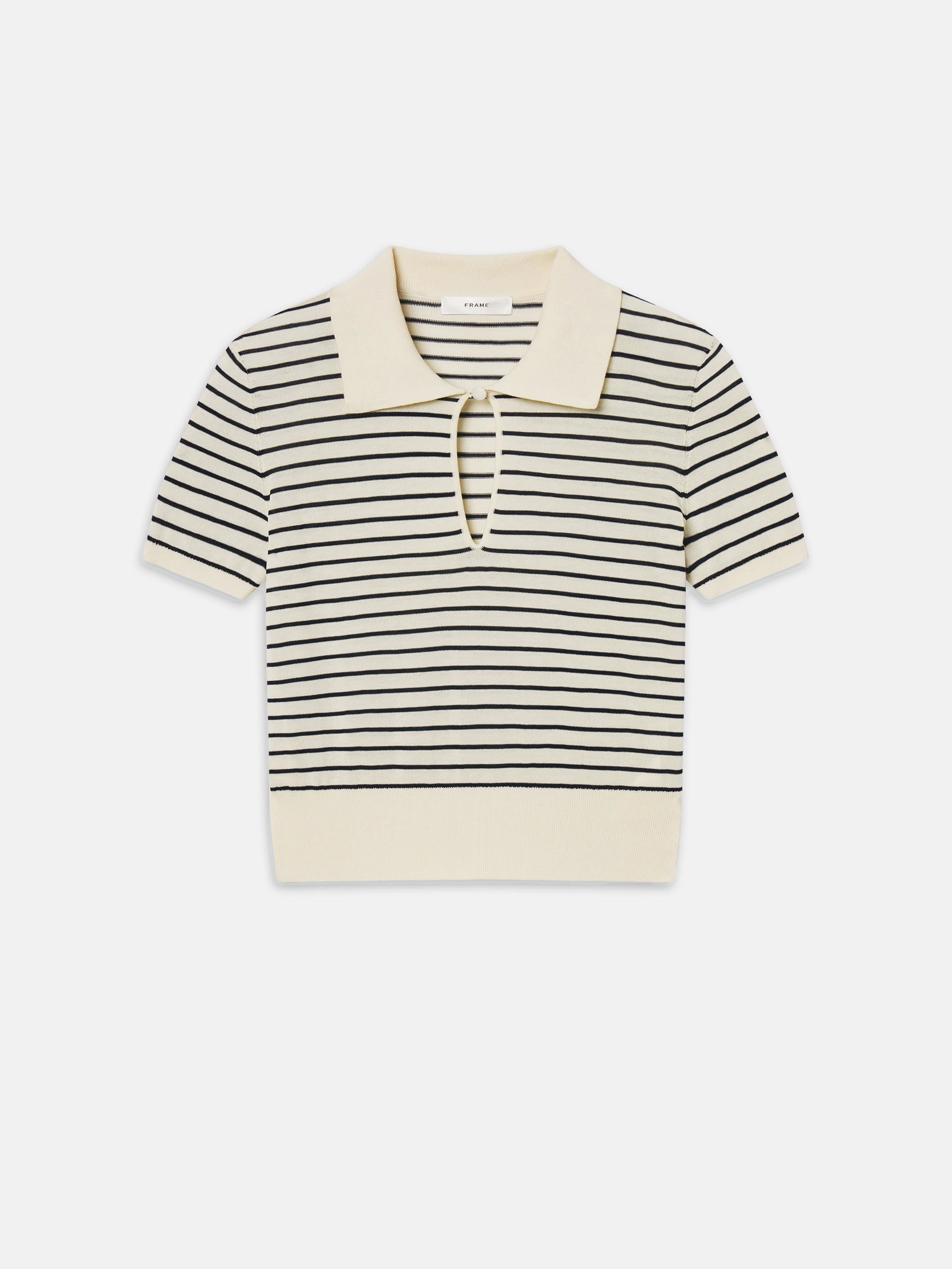 Outdoor Vibe Chill Wear The Keyhole Polo -- Cream Multi
