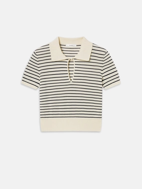 Outdoor Vibe Chill Wear The Keyhole Polo -- Cream Multi