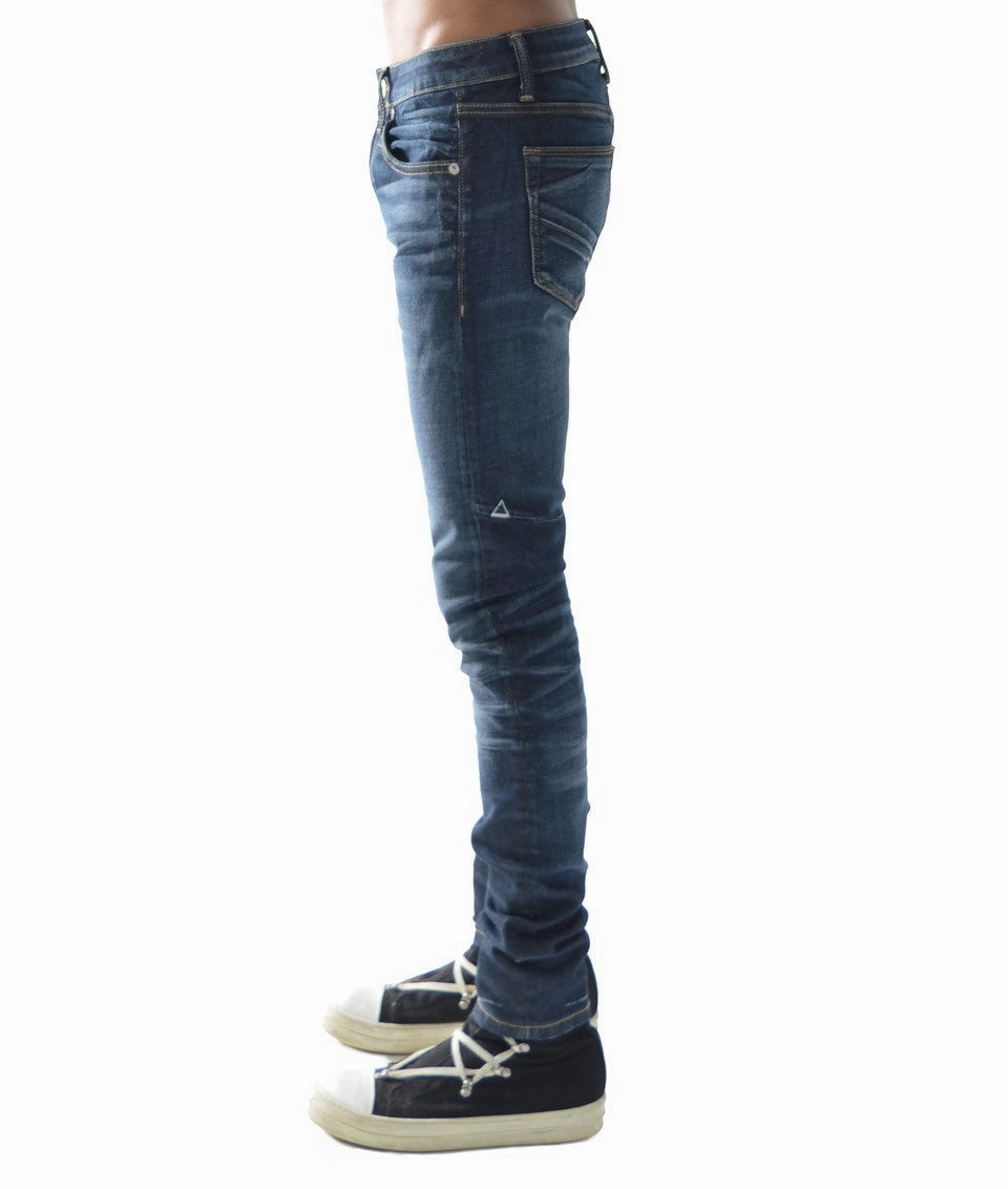 Strat Super Skinny Jeans ?C Light Sand Blue, Ripped Stretch Denim Daily Essential