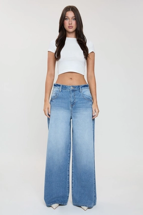 Women's Billie Baggy Wide Leg Jeans Easy Pair Modern Fit