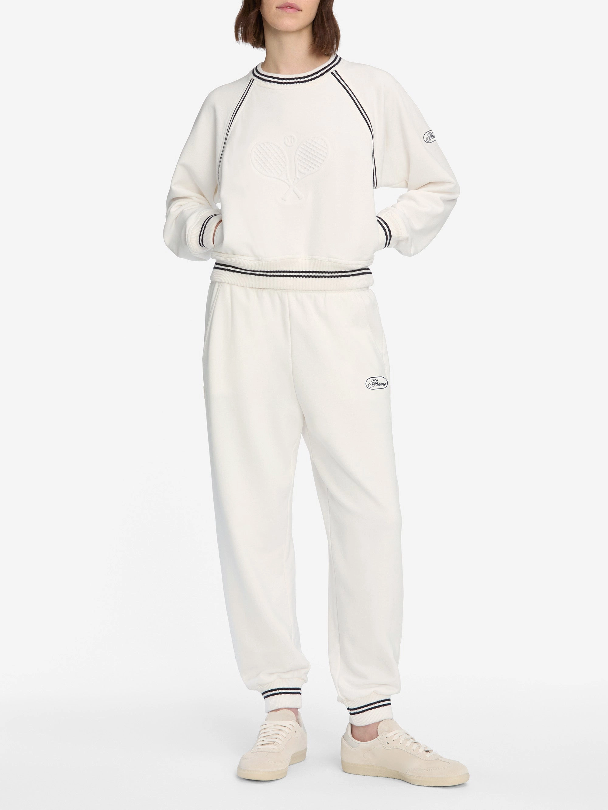 Perfect Design Fit Casual Vibes The Tennis Sweatshirt -- White