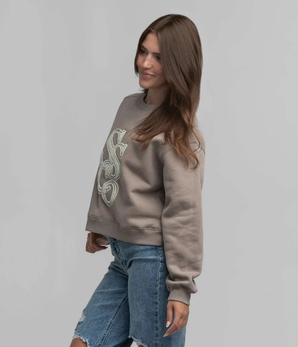 Soft Layer product discount Southern Shirt Preppy Front Print Sweatshirt - Hazelnut