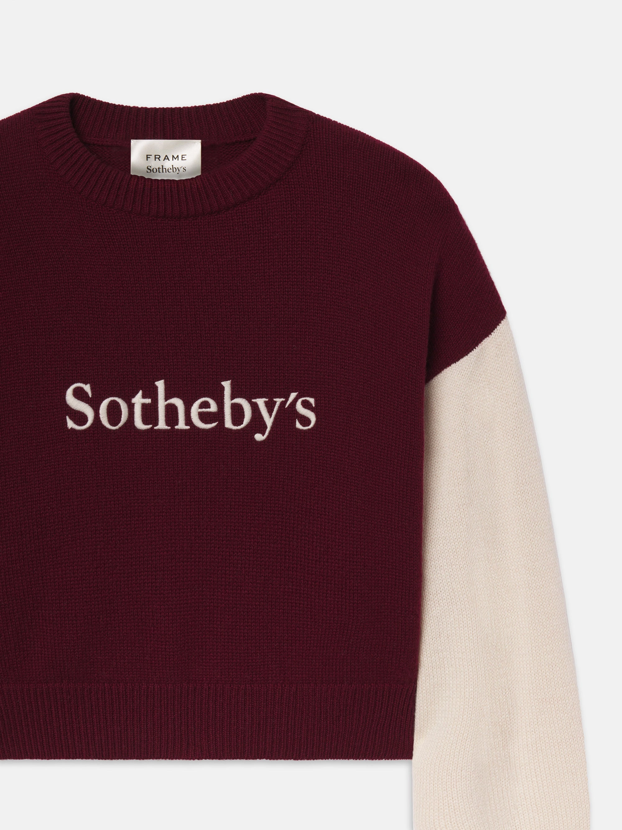 Sotheby??s Women's Cashmere Sweater -- Burgundy Multi Soft touch layer Minimalist Wear