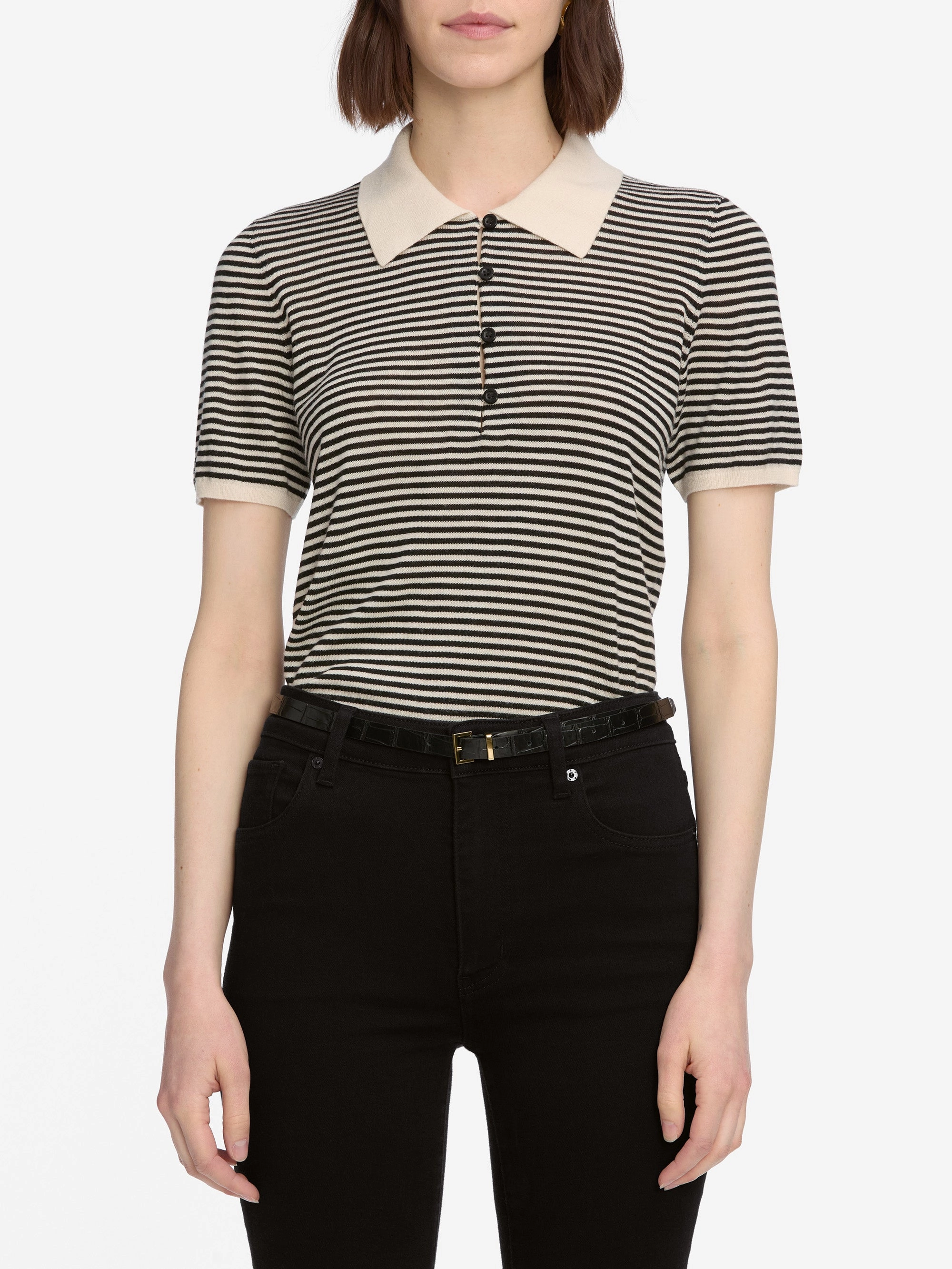 Comfy Fashion Casual Wear Fit The Smart Polo -- Cream Multi