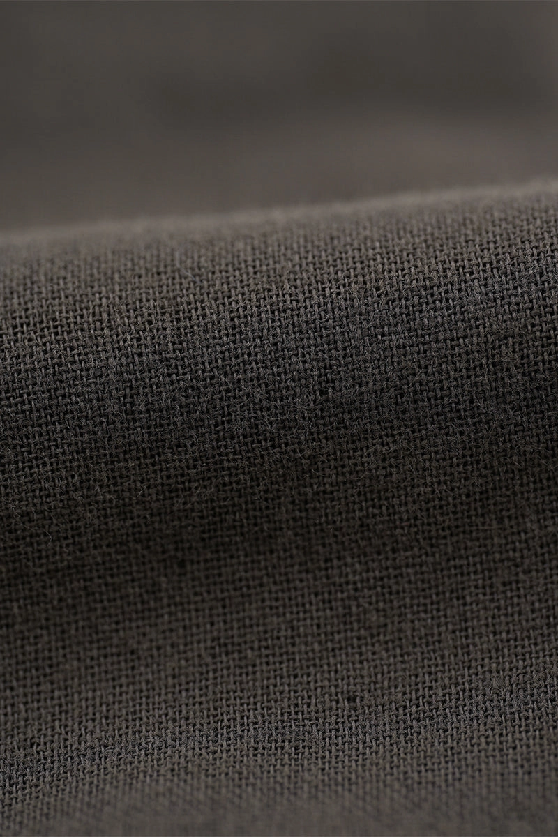 The Ripper Double Gauze Organic Cotton Shirt - Charcoal Durable Stitching Odor control