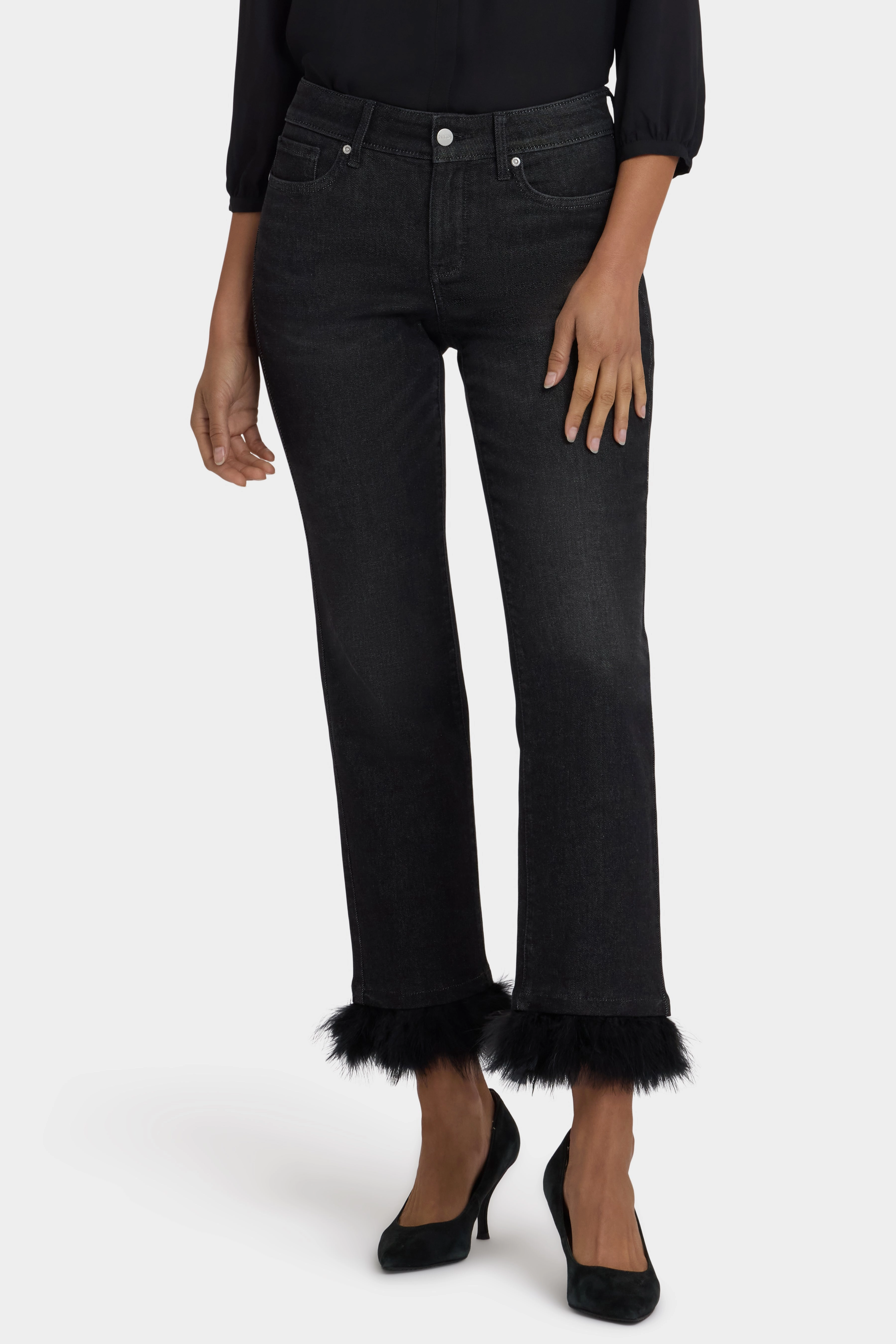 High Rise Marilyn Straight Ankle Jeans - French Nightfall