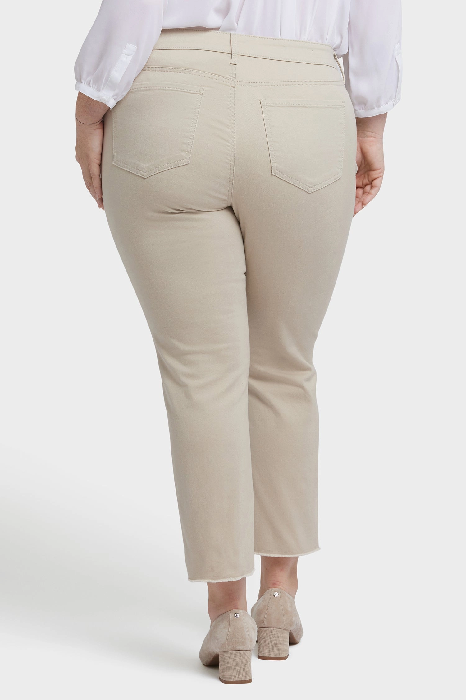 Marilyn Straight Ankle Jeans In Plus Size - Feather Unisex Wear Premium