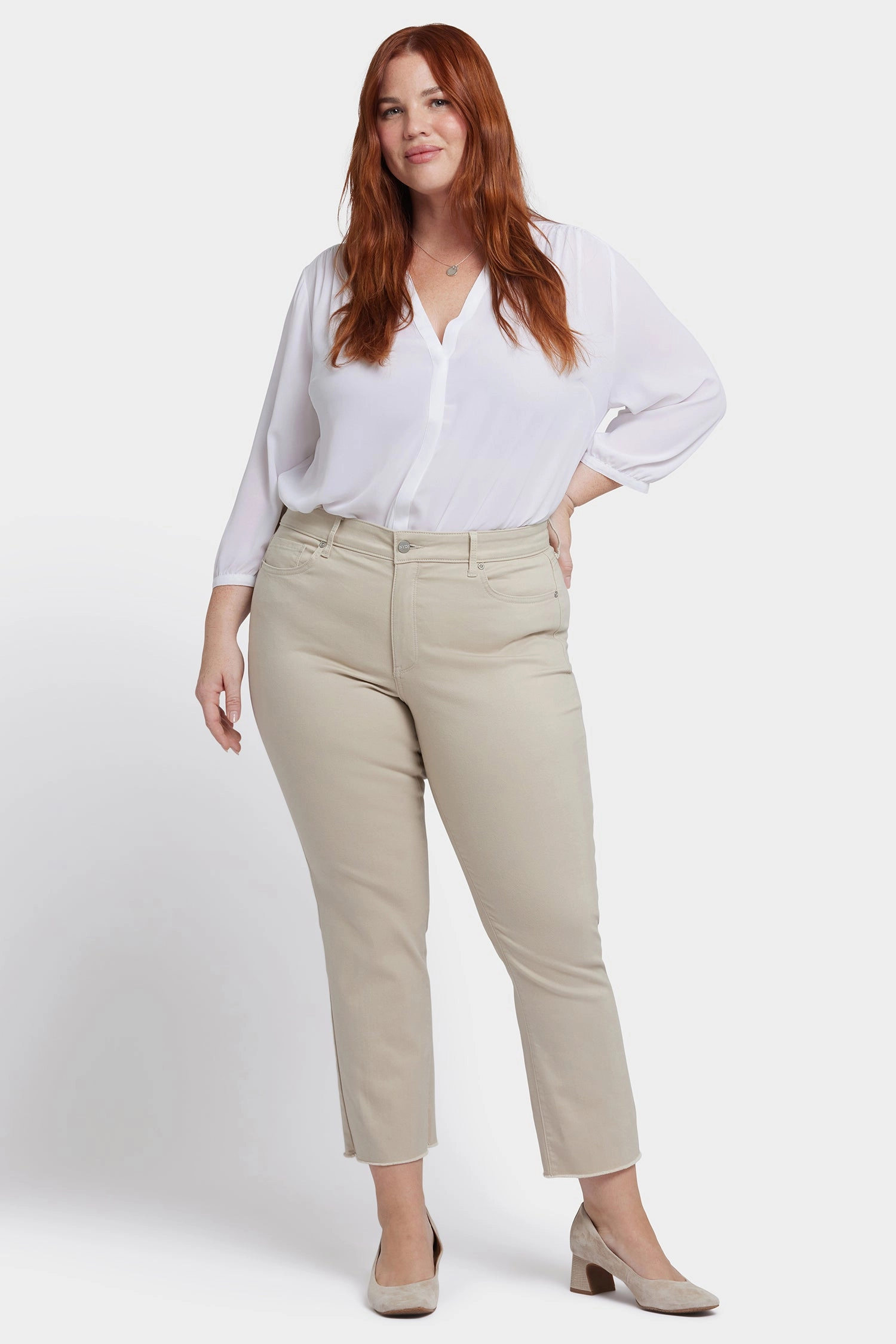 Marilyn Straight Ankle Jeans In Plus Size - Feather Rainy Day Chill Outfit Nature Lover Anytime Look