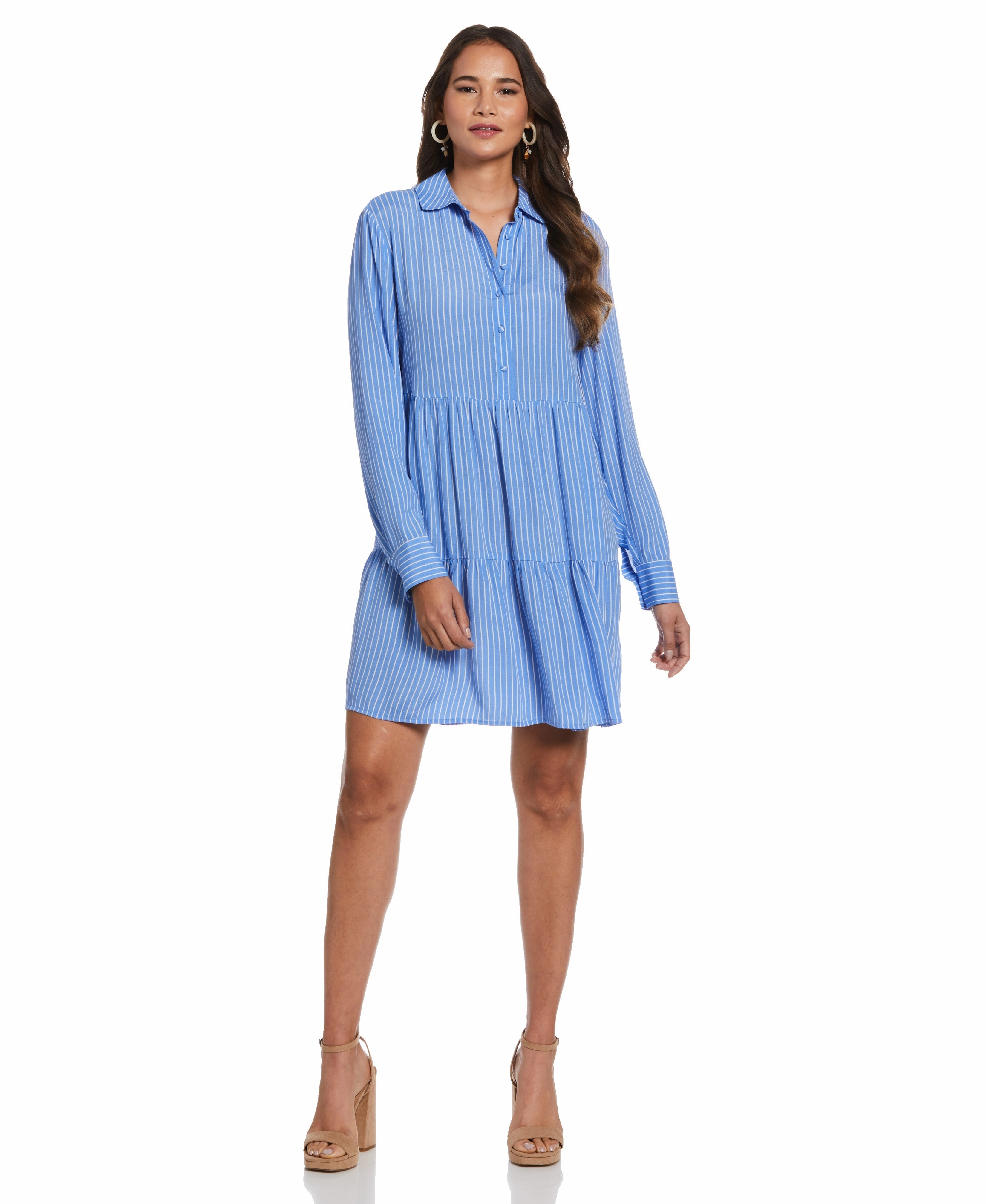 Quick Comfort Fit Tiered Popover Dress