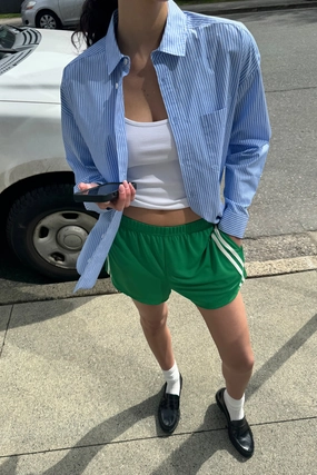 Quick Flex Fit Slim Stretch DOUBLE STRIPE JERSEY SHORT