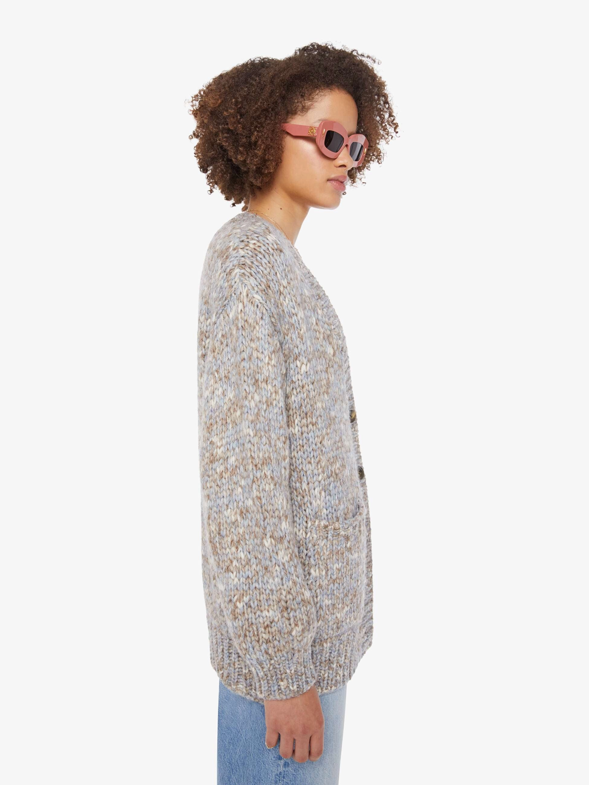 XiRENA Marvin Sweater - Light Blue Melange Ergonomic Armhole Cut Reinforced Shoulder Panels