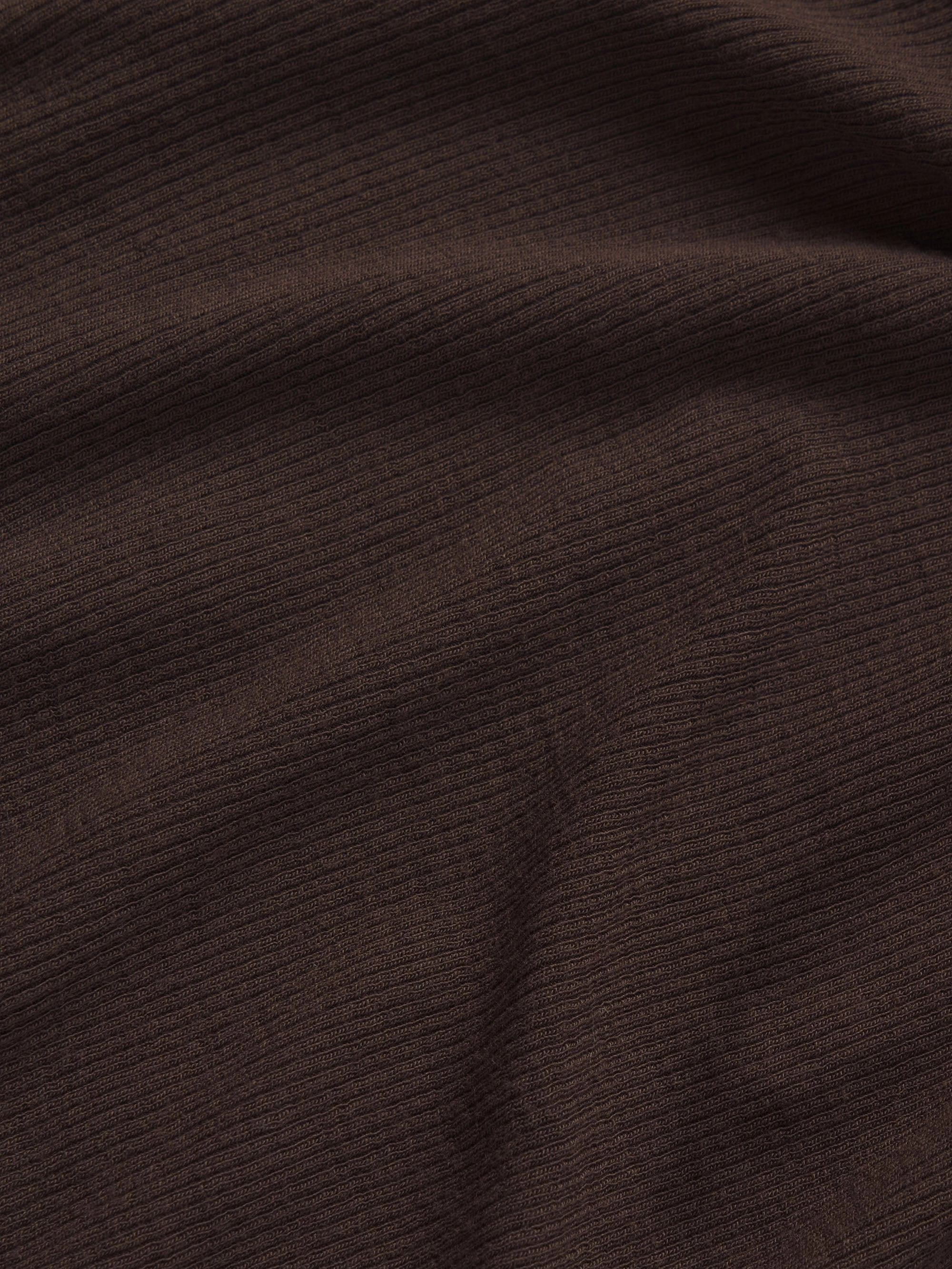 The Mesh Trim Rib Henley -- Coffee Chilly Day Essentials