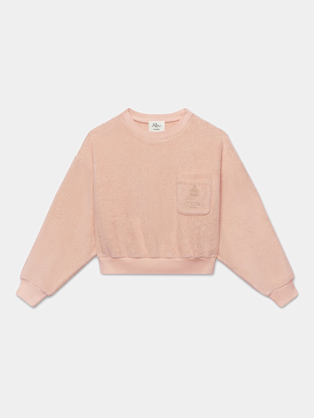 Hypoallergenic Yarn Construction Ritz Women's Terry Cropped Sweatshirt -- Ritz Pink