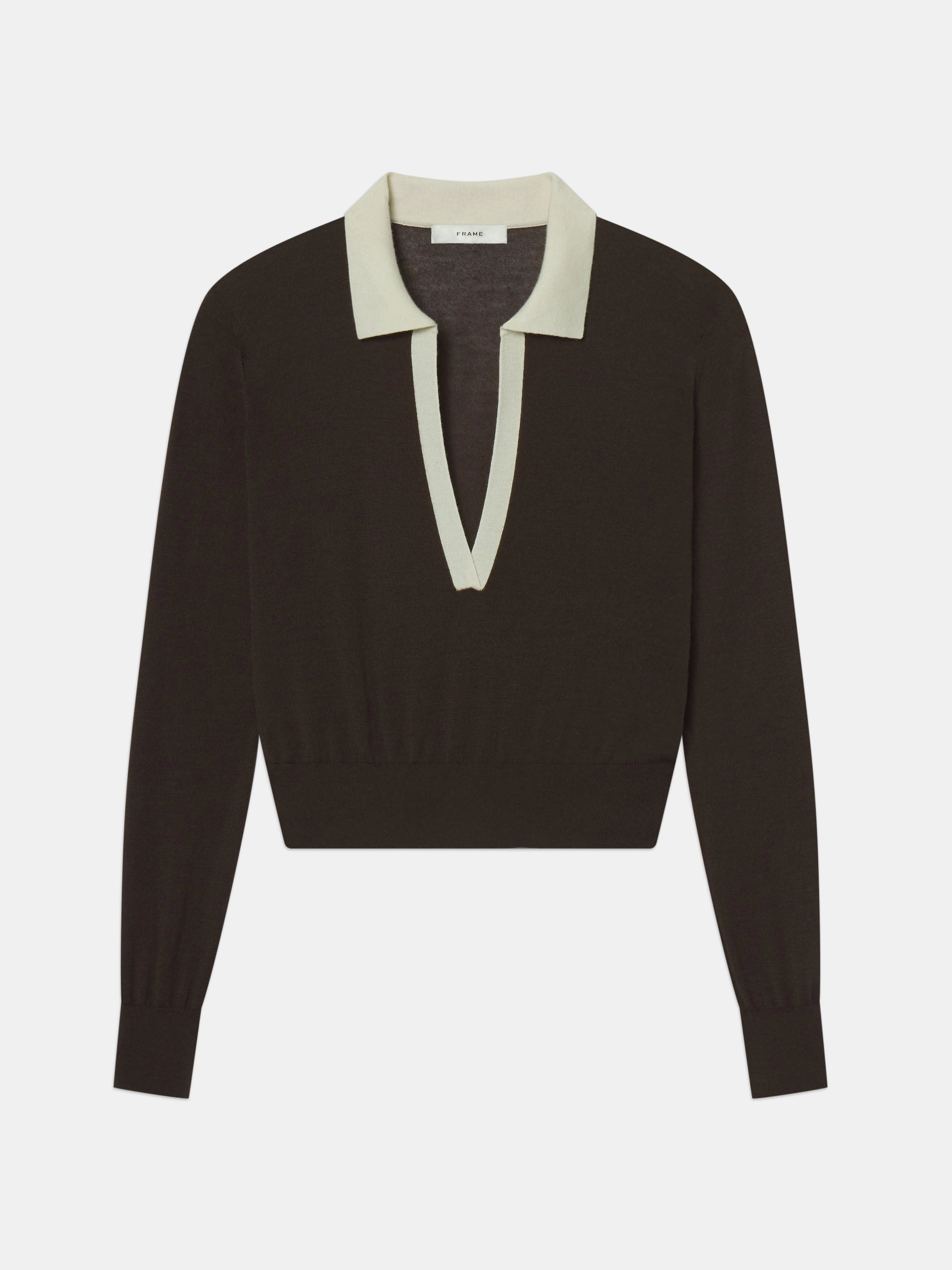 The Two Tone Polo -- Coffee Multi Moisture Wicking Fabric