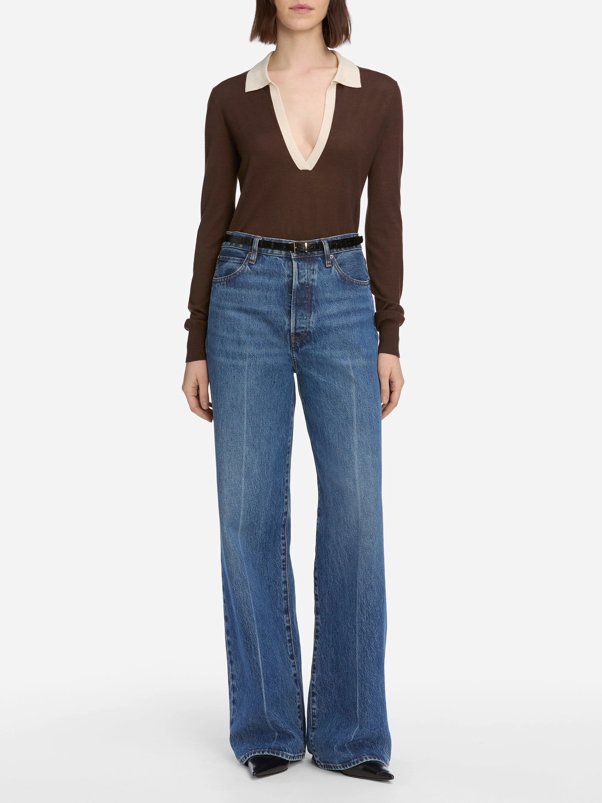 The Two Tone Polo -- Coffee Multi Elegant Comfort