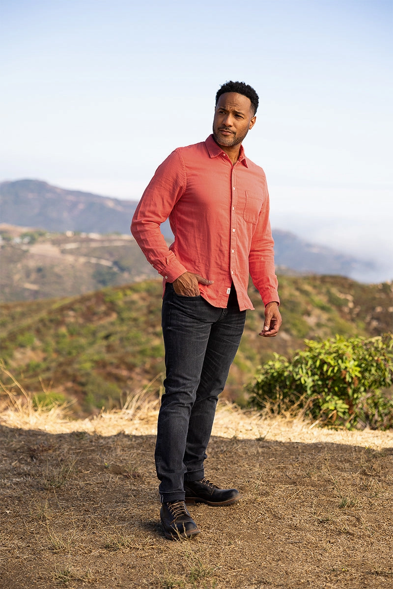 Breathable Layer The Ripper Double Gauze Organic Cotton Shirt - Coral