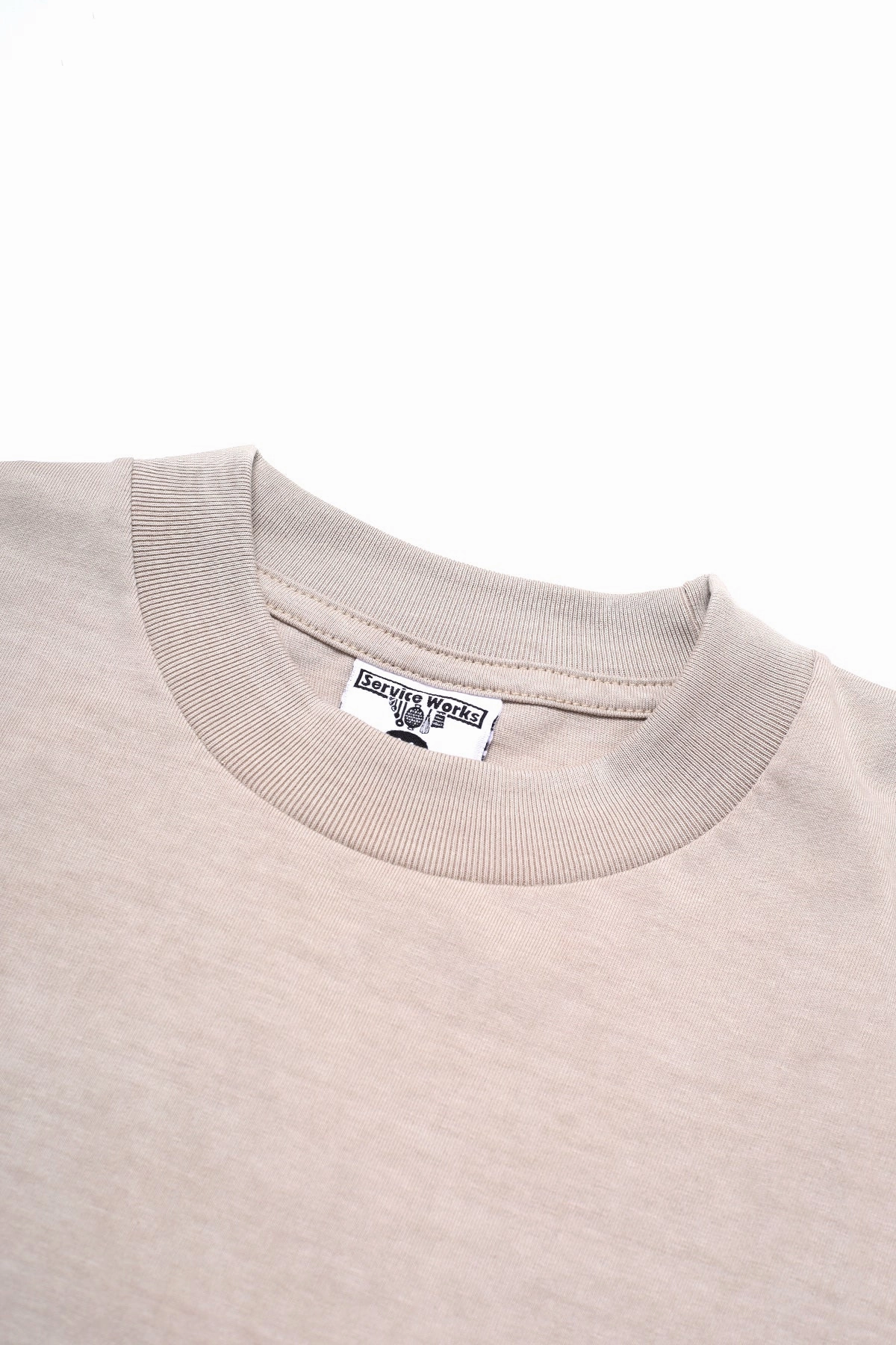 Simple and Comfortable Moisture Management Service Works - Sunny Side Up Tee - Stone
