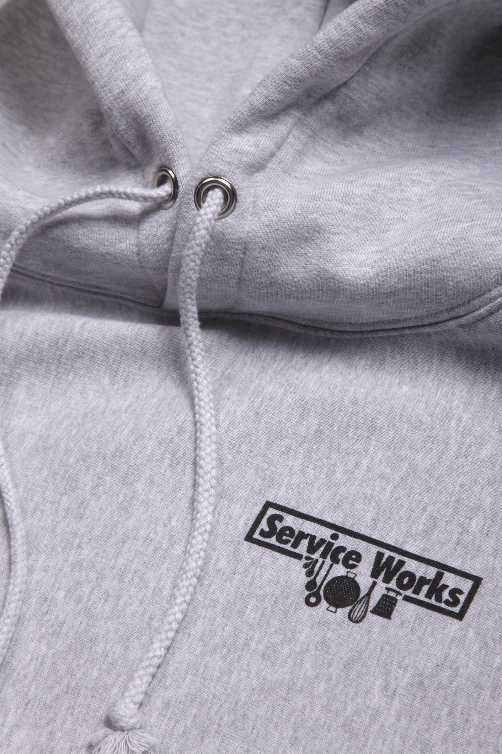 Service Works - Heavyweight Logo Hoodie - Grey Simple Cozy Cozy Style Wear