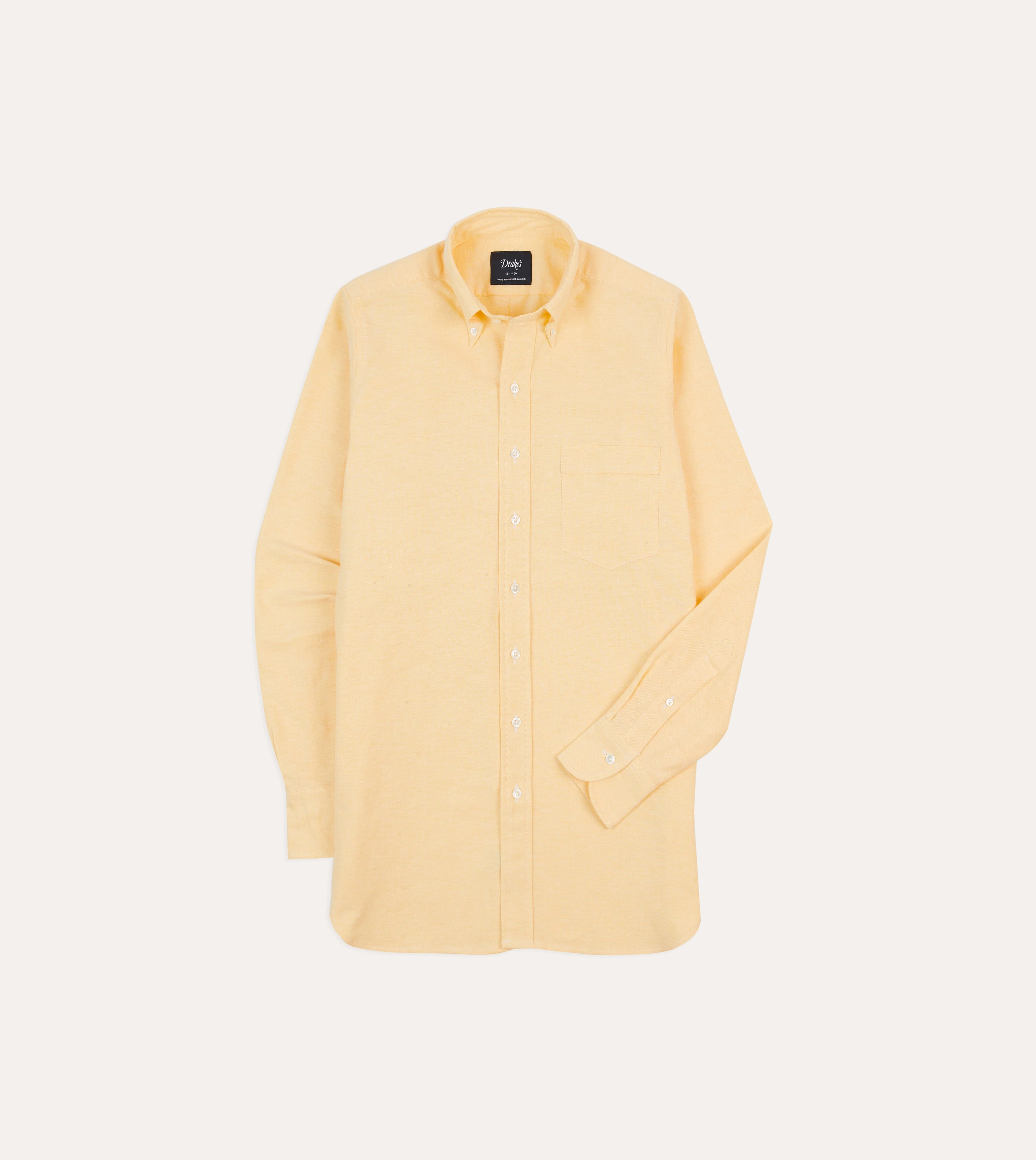 Personalized Touch holiday season Yellow Cotton Oxford Cloth Button-Down Shirt