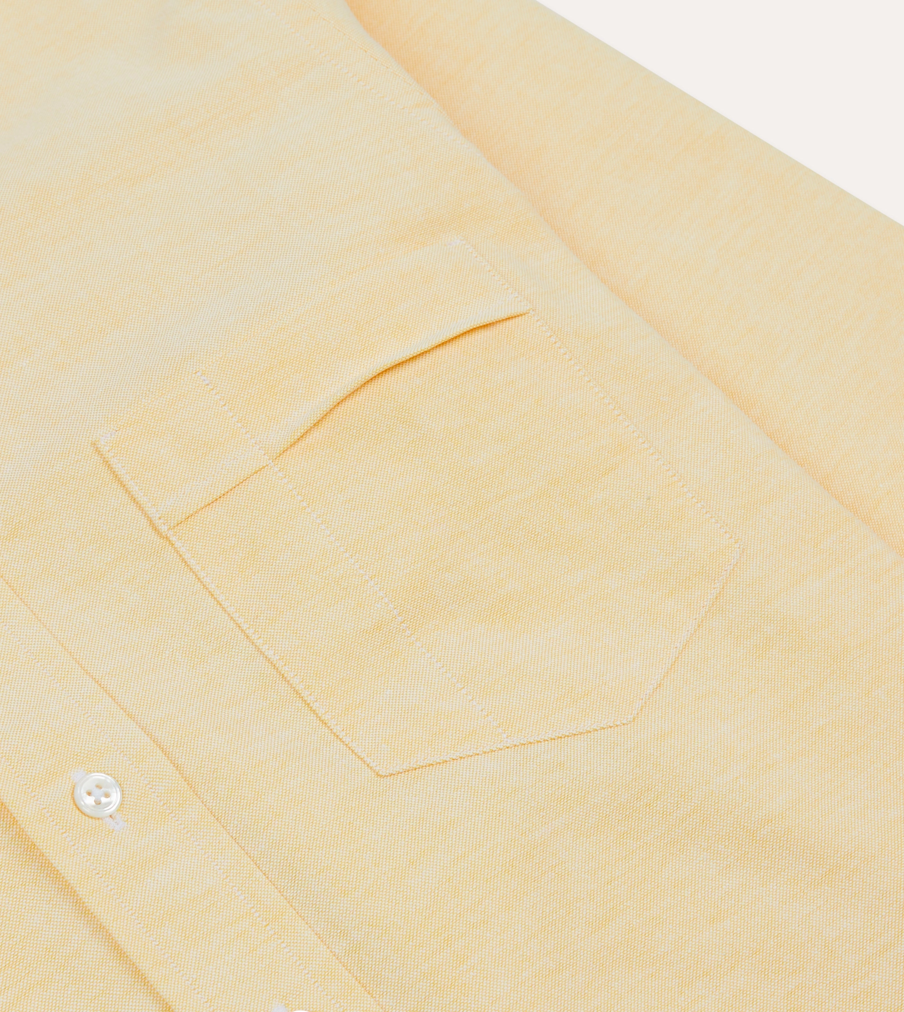 Mature appeal Yellow Cotton Oxford Cloth Button-Down Shirt