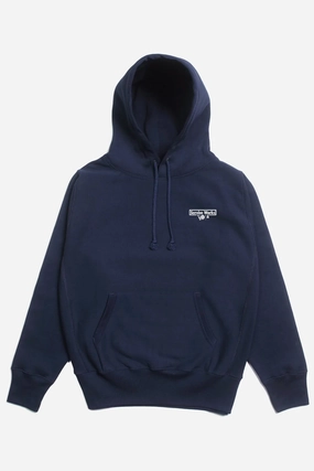 Relaxed Knit Service Works - Heavyweight Logo Hoodie - Navy