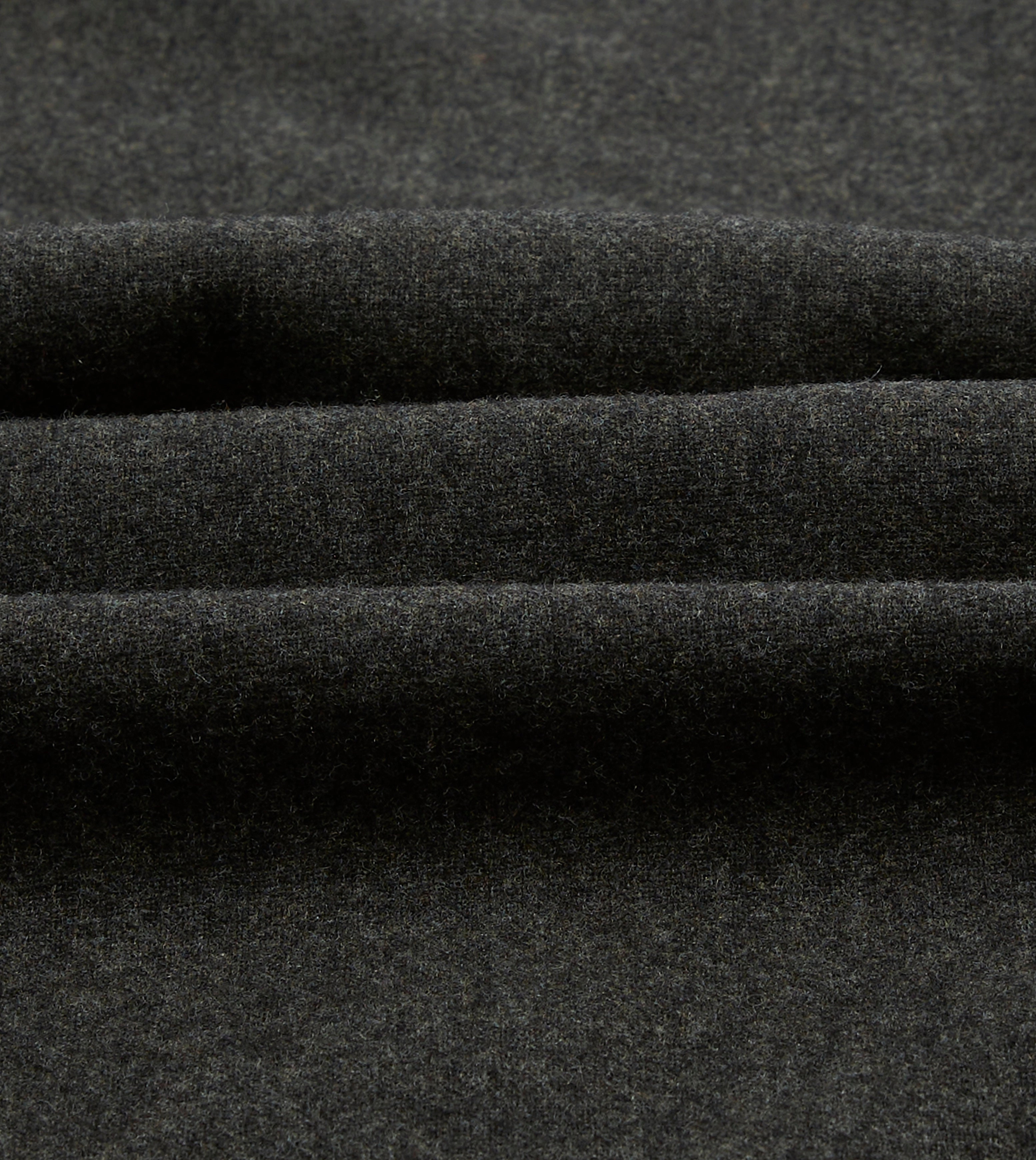 Grey Wool Four-Pocket Camp Collar Work Shirt Comfort Fit Low Profile Pocket Design