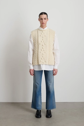 Layered Must-Have Versatile Fit Hand Knit Gilet