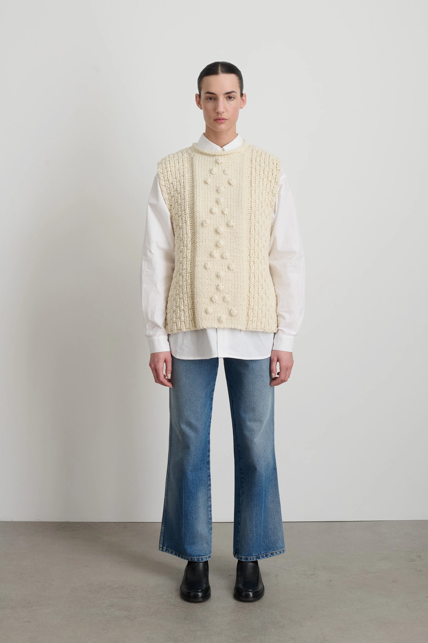 Layered Must-Have Versatile Fit Hand Knit Gilet