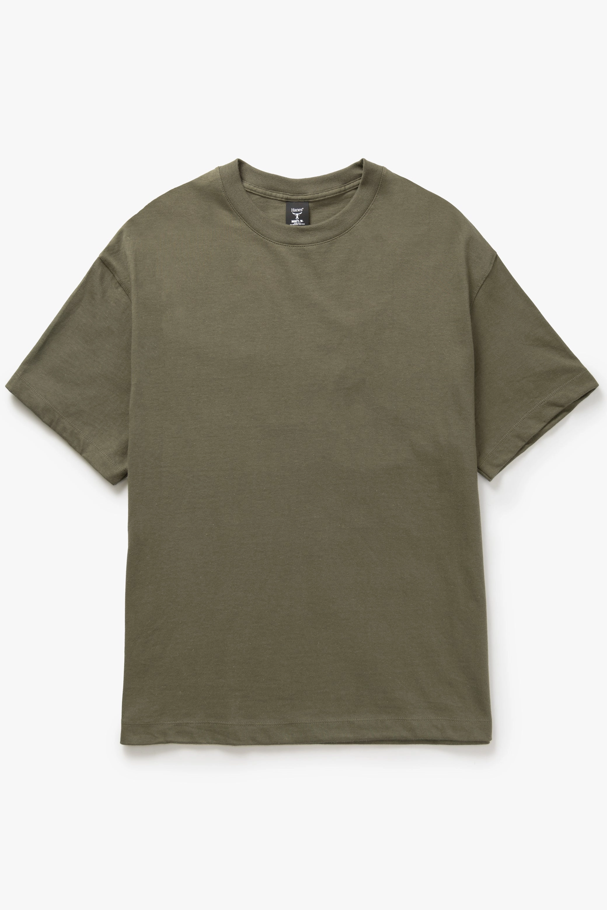 Street Casual Hanes - Oversized Beefy-T 6oz T-Shirt - Fatigue Green
