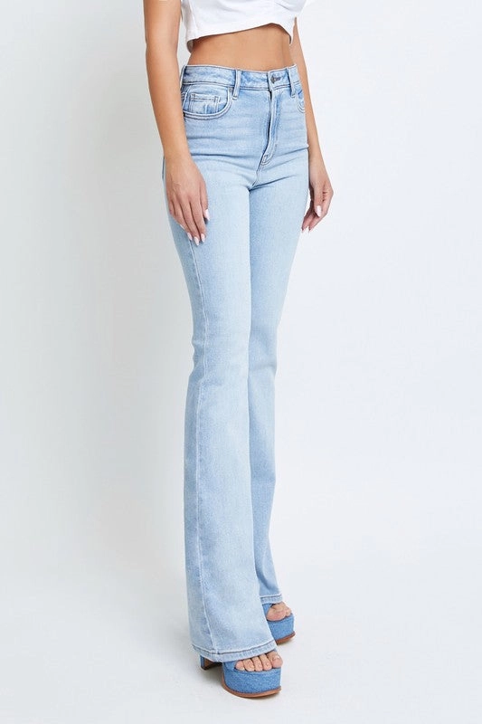 Sporty Look Timeless Choice Hidden Jeans Happi Light Wash Classic 34 In Inseam Flare
