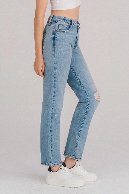 Comfort waistband Hidden Jeans Medium Light Classic 31in Inseam Straight