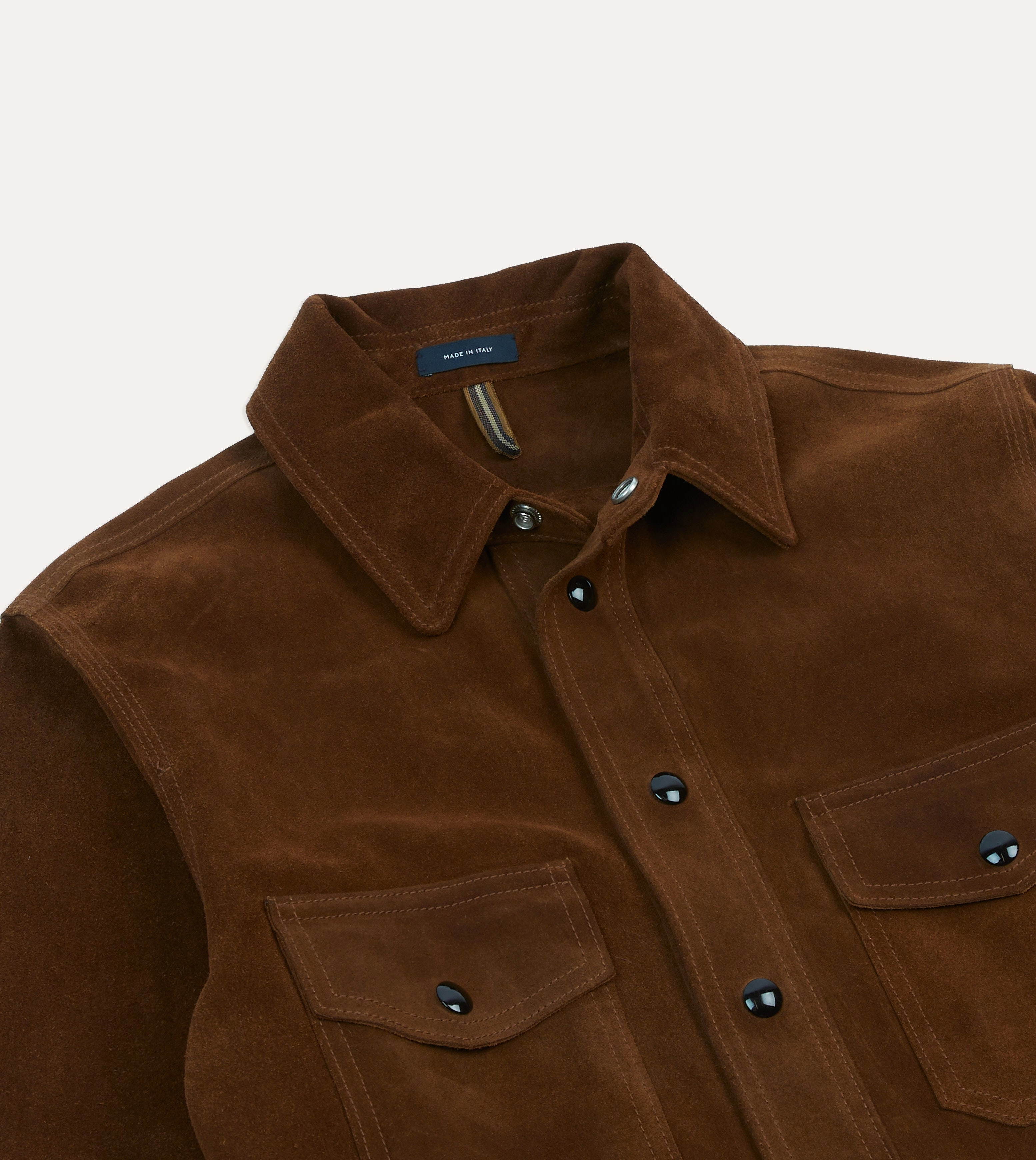 Brown Roughout Suede Overshirt Petite Option Soft Texture
